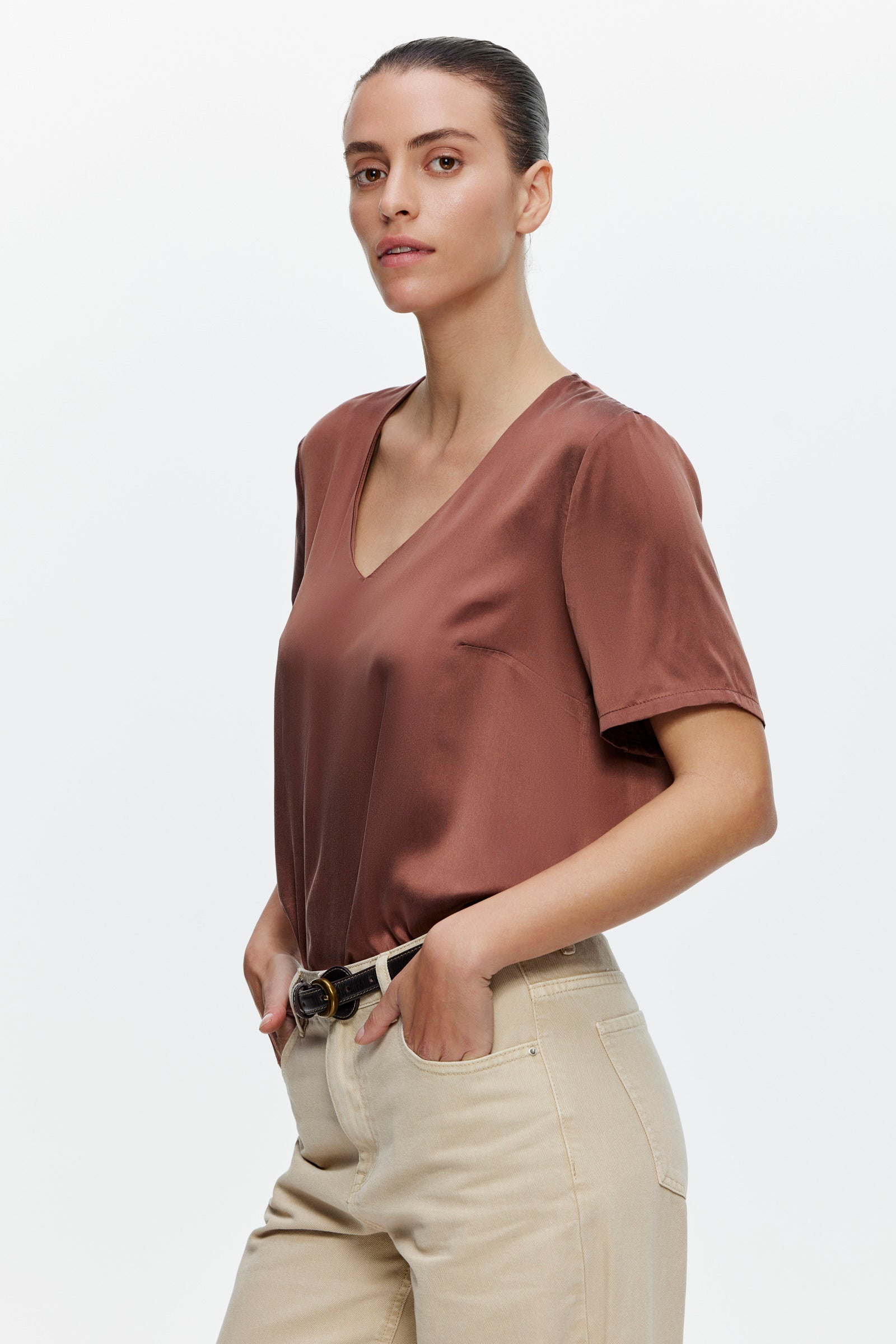 חולצת משי יער