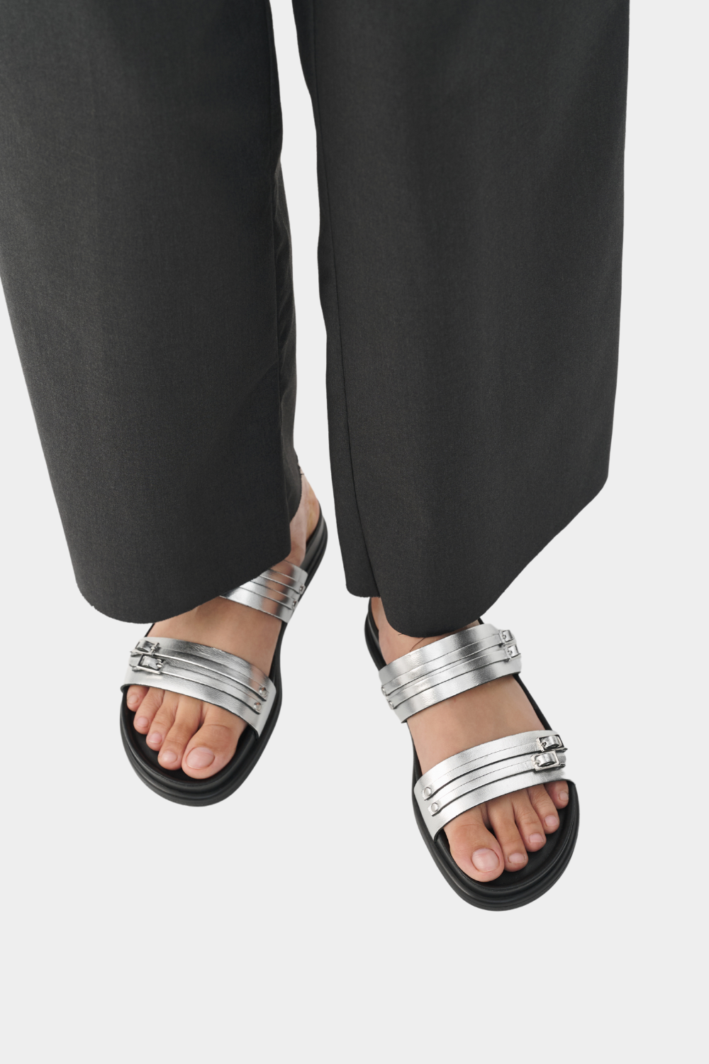 Vagabond Effie 2 Buckle Silver Sld